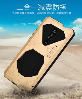 Imatch Aliuminio Metalo, atsparus smūgiams Silikoninis Telefono dėklas Padengti Xiaomi Redmi K20 Mi 9t Purvo Šoko Įrodymas Padengti Atveju