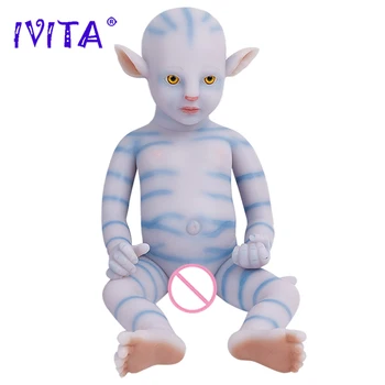 IVITA WG1810 16.53 colių 1787g viso Kūno Silikono Reborn Baby Lėlės Tikroviška Mergina Kūdikių Realistiškas Filmas Žaislų Bebe Vaikams Dovanų Lėlės