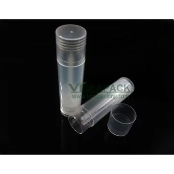 Tuščias PP Plastiko lūpų vamzdelį, 5g, 5ml lūpų balzamas konteinerių aišku spalva kosmetikos pakuotės