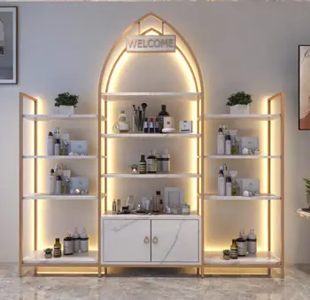 Grožio salonas ekranas kabinetas, Kosmetikos lentynos