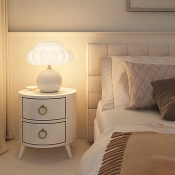 Italų architektas stalo lempa namų biuro apšvietimas, 6 spalvos ir 3 kintamojo šviesos miegamasis pagalvėlė balta stiliaus stalinės lempos