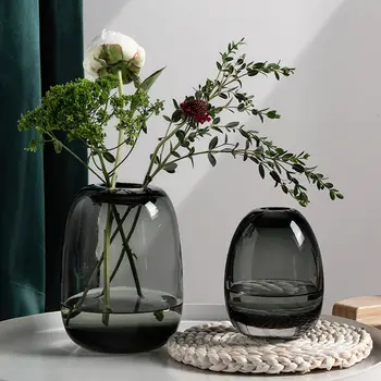 Japonijos paprastas gėlių kompozicijų amatų vaza Turas ir sunkiųjų stiklo vaza apdailos hydroponic amatų dekoratyviniai papuošalai